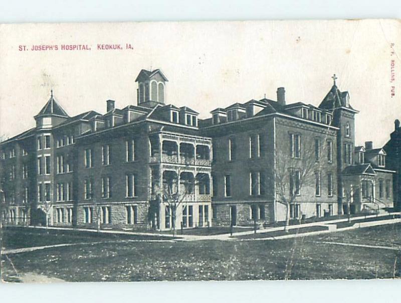 Bent Divided-Back HOSPITAL SCENE Keokuk Iowa IA d5934