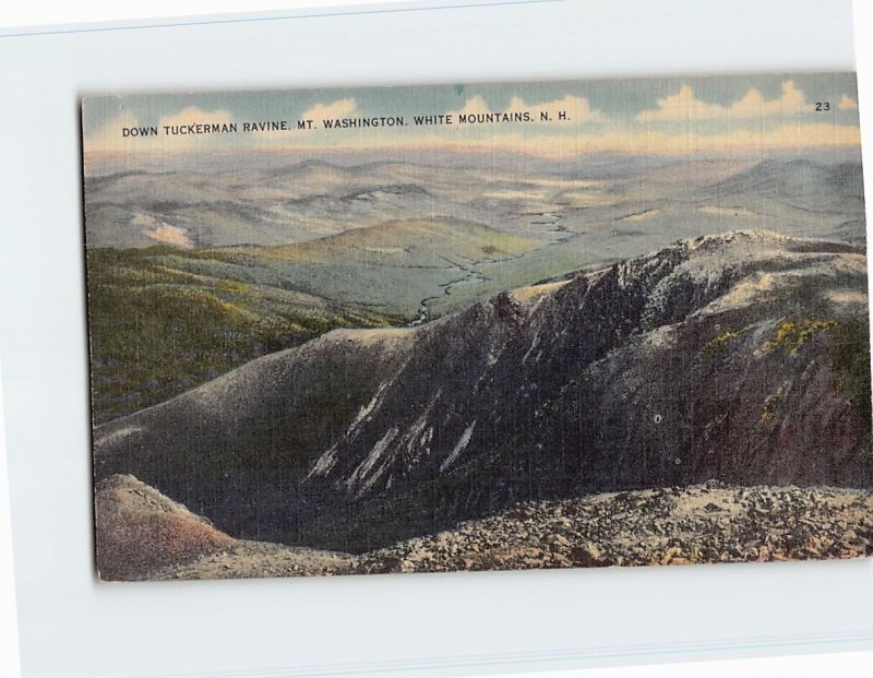 Postcard Down Tuckerman Ravine, Mt. Washington, White Mountains, New Hampshire