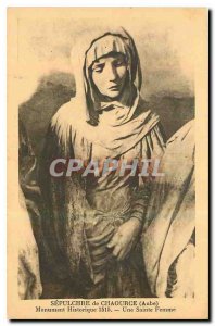 Old Postcard Sepulcher Chaource Aube A Historical Monument Holy Woman