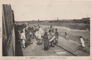 Djibouti African Rail Road Train Antique Postcard
