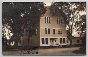 Bingham ME Maine RPPC IOOF Hall c1910 Odd Fellows Building Photo Postcard T27