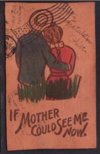 If Mother Could See Me Now Leather Comic Postcard 4189