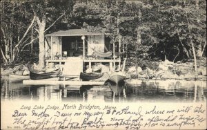 North Bridgton Maine ME Long Lake Lodge c1910 Vintage Postcard