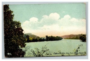 Vintage 1910's Postcard Panoramic View From Cedar Rock Lake Zanesville Ohio