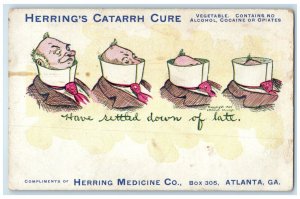 Hearring 's Catarrh Cure Hearring Medicine Co. Atlanta Georgia GA Postcard
