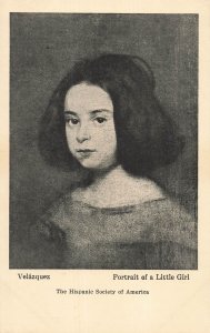 Vintage Velázquez Portrait of a Little Girl Postcard Hispanic Society