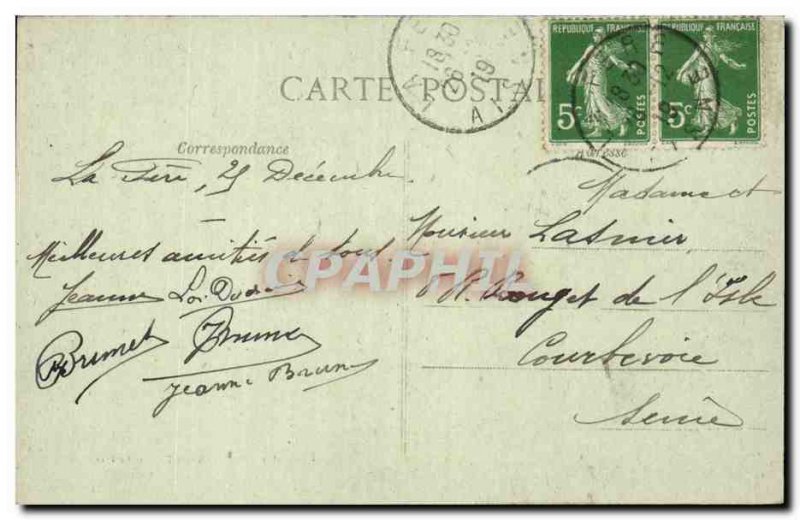 Old Postcard La Fere Hotel devastated God