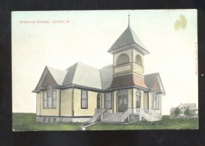 LUTHER IOWA CHRISTIAN CHURCH VINTAGE POSTCARD LUTHER IA PELLA IA. CHERRY