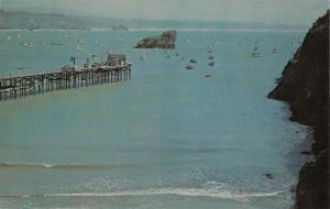 Trinidad California Harbor Pier Birdseye View Vintage Postcard K88318