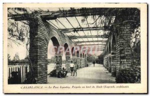 Old Postcard Casablanca Lyautey Park Pergola at the Stadium Waterfront