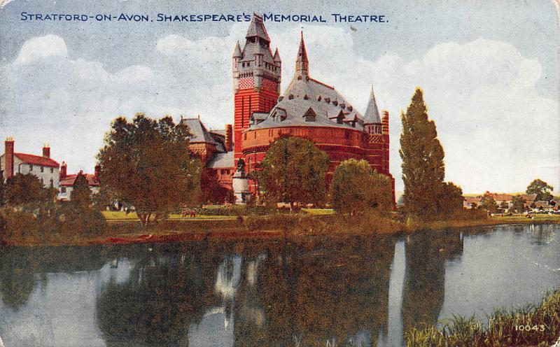 Shakespeare's Theater, Stratford-On-Avon, England, Early Postcard, Unused