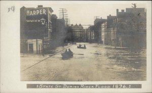 Hartford Connecticut CT 1896 State St. Flood c1910 Real Photo Postcard