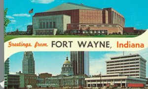 USA Greetings from Fort Wayne Indiana Vintage Postcard  07.23