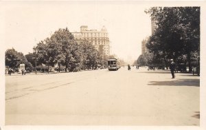 H78/ Washington D.C. RPPC Postcard c1910 Penn Avenue Trolley 14th St 173