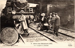 CPA PARIS Greve des Cheminots 1910 (1243531)
