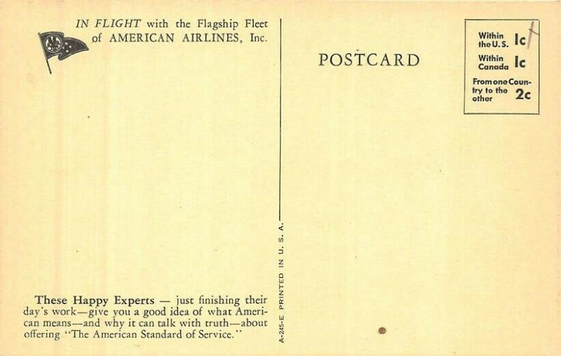 American Airlines Flagship These Happy Experts Postcard