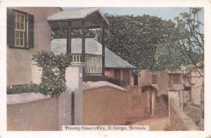Printing House Alley, St. Georges, Bermuda, Early Postcard, Used in 1941