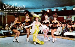 Ft Lauderdale, FL Florida STARS ON ICE~SHOWGIRL CABARET Sheraton Hotel  Postcard
