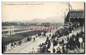 Old Postcard Horse Riding Equestrian Marseille Borely park a racing day