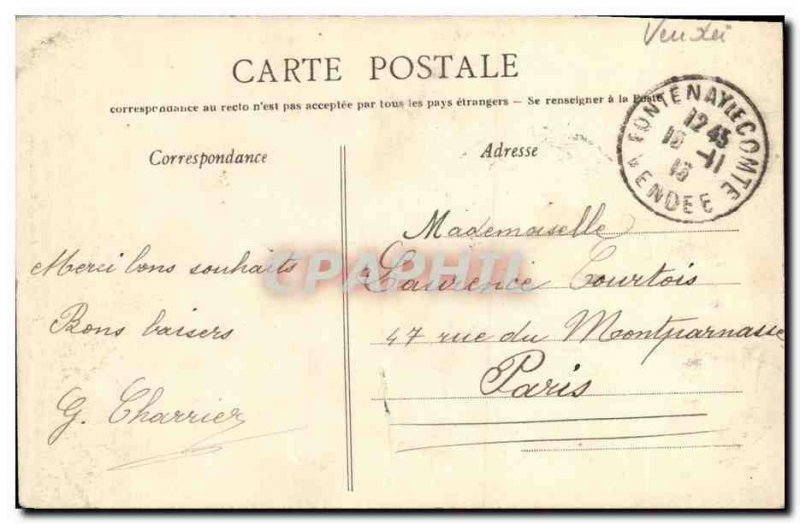 Old Postcard Fontenay Le Comte The Hotel de Ville