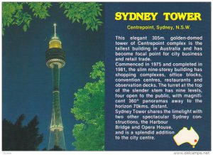 Night View, Sydney Tower, Centrepoint, Sydney, New South Wales, Australia, 50...