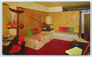 KONA COAST, Hawaii HI ~ Tropical Room HOTEL KING KAMEHAMEHA 1960s Postcard