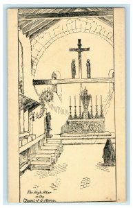 The High Altar In The Chapel Of S. Anne Boston Massachusetts MA Postcard