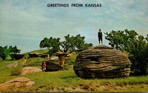 Kansas Greetings Showing Mushroom Park West Of Salinas