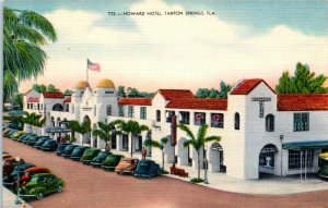 1940s Howard Hotel Tarpon Springs FL Florida Linen Postcard