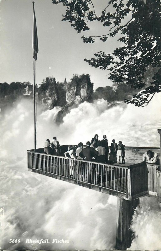 Switzerland Rheinfall guided tourist visit Postcard