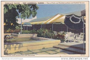 Florida Fort Lauderdale Terrace Patio View Of Patio And Outside Luncheon And ...