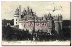 Old Postcard Pierrefonds Chateau frontage is