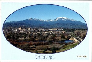 Redding, CA California  CITY & RIVER Panoramic View  SHASTA COUNTY  4X6 Postcard