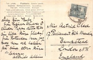 Argentina 1907 silk flag embossed vintage postcard