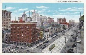 Louisiana New Orleans Trolleys On Canal Street Curteich