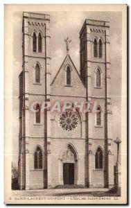 Old Postcard Saint-Laurent-du-Pont The church Saint Bruno