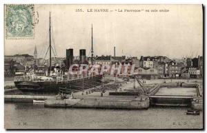 Old Postcard Le Havre Provence By Cale Seche Boat