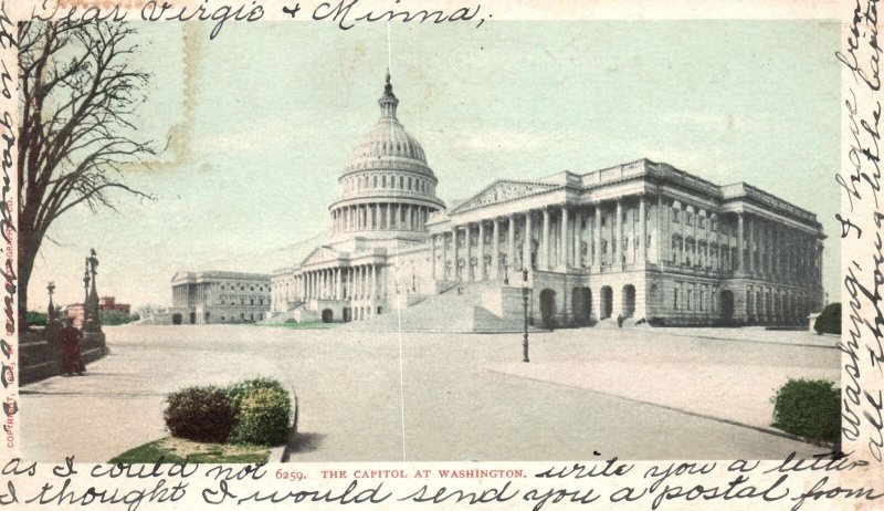 Vintage Postcard 1904 The Capitol Building Historic Landmark Washington D.C.