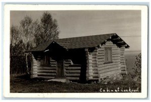 c1940's View Of Cabin At Lockport Illinois IL RPPC Photo Vintage Postcard