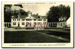 Old Postcard International Colonial Exposition Paris 1931 Section From USA Re...