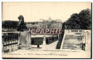Old Postcard Melun Chateau De Vaux Le Vicomte Seen from Confesionnal Lion