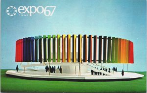 Canada Expo 67 Montreal The Kaleidoscope Pavilion Quebec Chrome Postcard C093