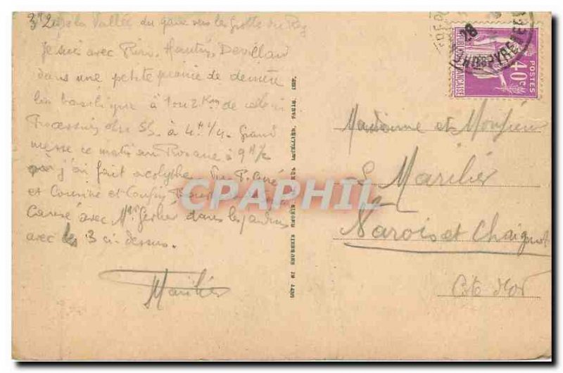 Old Postcard Lourdes Apparition of the Virgin