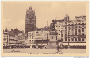 DUNKERQUE, Nord, France, 1900-1910´s; La Place Jean-Bart El Le Beffroi