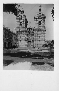 RPPC THE SAINT ROSA CHURCH PERU REAL PHOTO POSTCARD (c. 1920s)