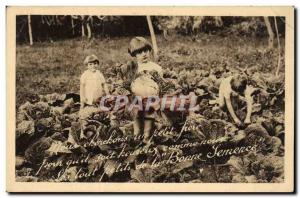 Old Postcard Good Seed Children Advertisement