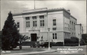 VALLEJO CA Veterans Memorial Building Old Real Photo RPPC Postcard