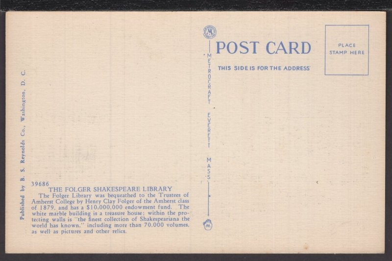 DC Washington, The Folger Shakespeare Library ~ LINEN