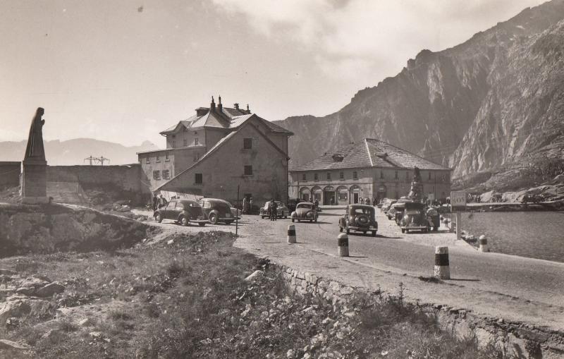 Hotel Monta Prosa Passo Gottardo Swiss Alps Real Photo Old Postcard