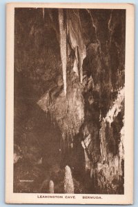 Bermuda Postcard Rock Formations Leamington Cave c1930's Handcolored